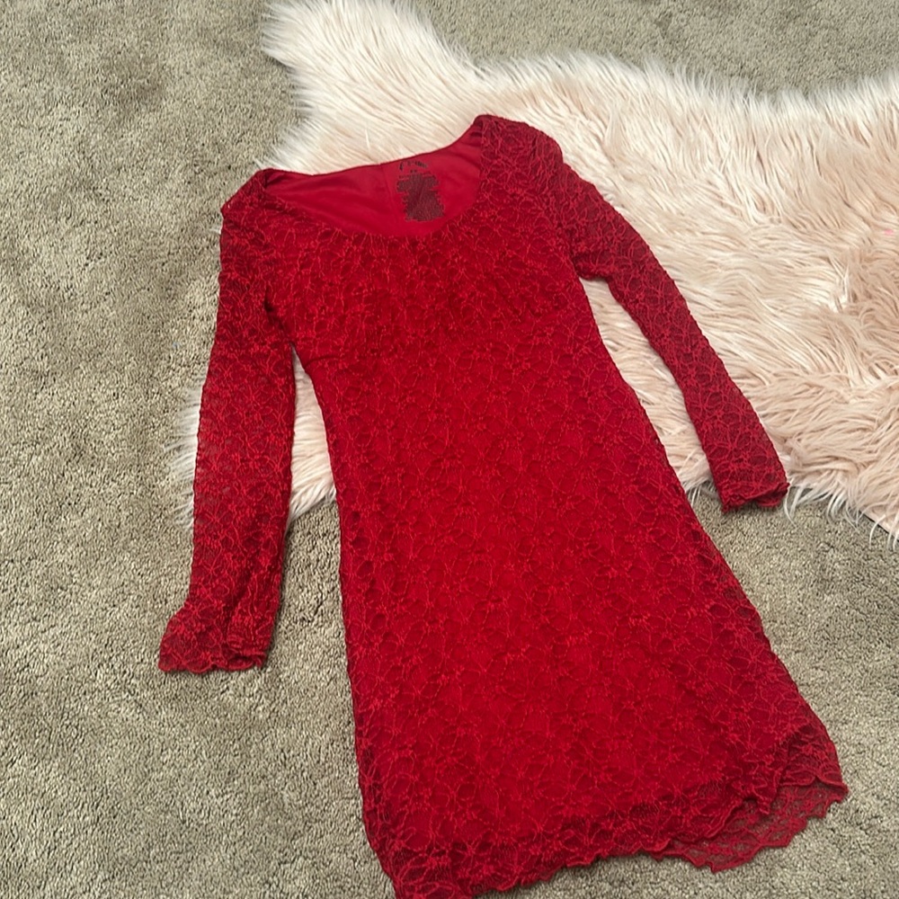 Little girl red dress